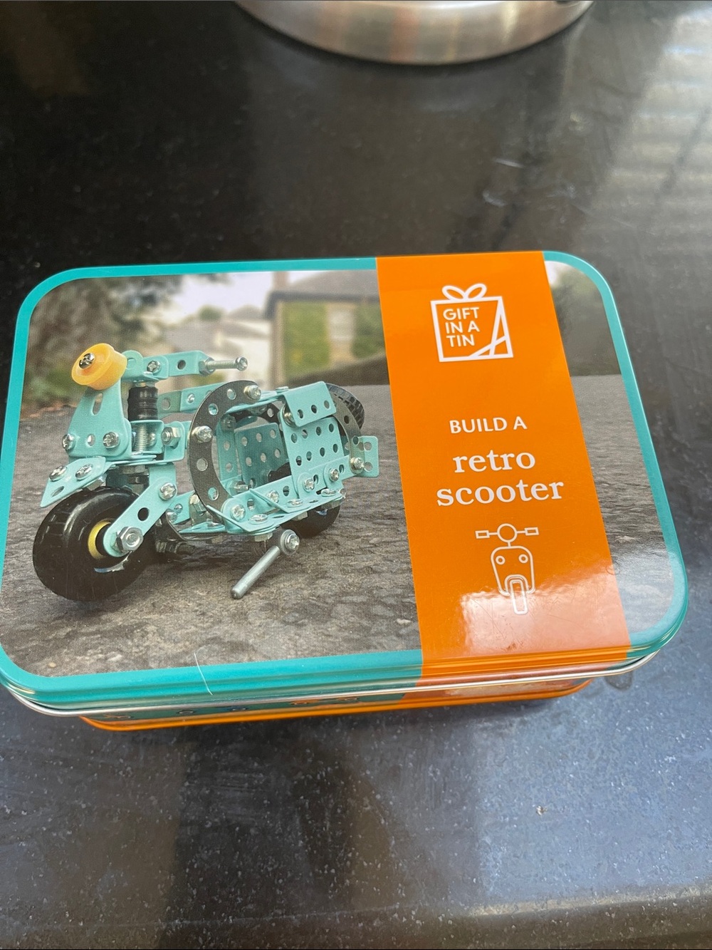 Gift in a tin Build a Retro Scooter Kit - Teal